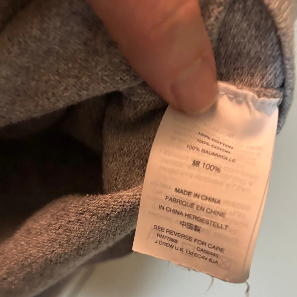 J. Crew Men’s Heather Gray Cotton Crew Neck Sweater Size XL Classic